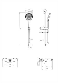 Смеситель для ванны с душем Wonzon & Woghand WW-C2018-A-MW с термостатом белый матовый